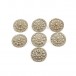 7 Silberknöpfe Schneeflocke Trachtenknöpfe antik silver buttons 20 mm