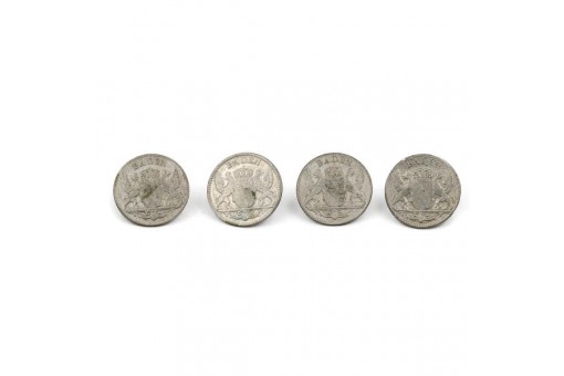4 Silberknöpfe Münzen 3 Kreuzer Baden 1845 Trachtenknöpfe antik silver buttons
