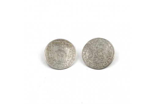 2 Silberknöpfe Münzen 4 Kreuzer Salzburg Trachtenknöpfe antik silver buttons