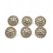 6 Silberknöpfe Trachtenknöpfe antik silver buttons 19 mm