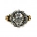 Ring mit Diamantrosen ca. 1,0 ct in 14 Kt. Gold Antik Biedermeier 59 top