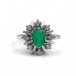 Ring mit Smaragd emerald und Diamanten in 14 Kt. 585 Gold Gr. 52