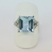 Ring in aus 18 Kt 750 er Gold mit Aquamarin Diamant Brillanten Expertise 56 RAR!