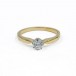 Ring mit Brillantsolitär Diamant Halbkaräter 0,50 ct. in 14 Kt. 585 Gold Gr. 58