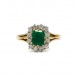 Ring mit Brillanten 0.70 ct und Smaragd Emerald Diamond Damen Gr. 57