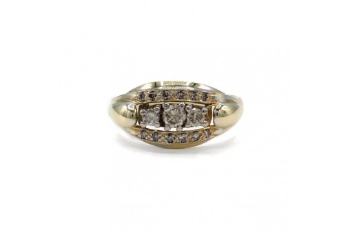 Ring  mit Brillanten Diamanten 0,50 ct. in 14 Kt. 585 Gold Gr. 58