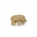 Brosche Anhänger Elefant mit 2 Smaragden und 40 Brillanten in 18 Kt. 750 Gold