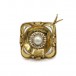 Brosche sowie Anhänger mit Perle Pearl in 585 14Kt Gold Pendant Btooch Antik