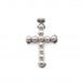 Anhänger Kreuz mit Perlen Pearl in 800er Silber Antik Pendant Kruzifix 