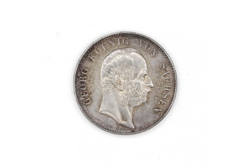2 Mark Kaiserreich Georg König von Sachsen 1904 E auf den Tod J. 132 Silbermünze