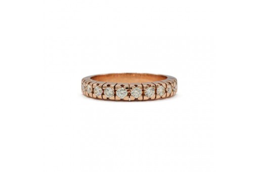 MONCARA Halbmemory Ring mit 10 Brillanten 0,65 ct. in 14 Kt. 585 Rosegold Gr. 55