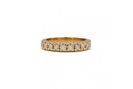 MONCARA Halbmemory Ring mit 10 Brillanten 0,65 ct. in 14 Kt. 585 Gelbgold Gr. 55