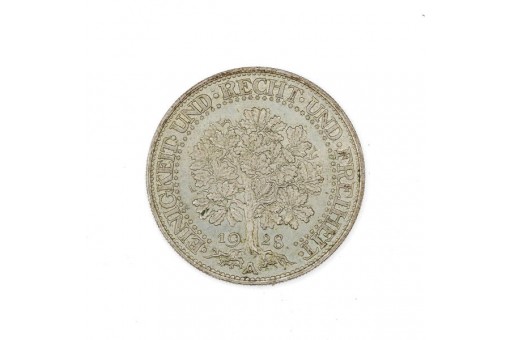 Fünf Reichsmark 1928 A Eichbaum Weimarer Repuplik J. 331 Silber