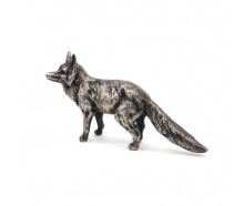 Tierfigur Fuchs in 835er Silber Tracht Jagd Länge 9 cm