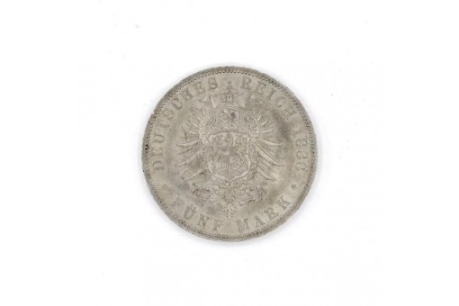 Silbermünze 5 Mark Kaiserreich Preussen Fiedrich 1888 A Jäger 99