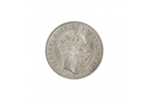 Silbermünze 2 Mark Kaiserreich Albert König von Sachsen 1902 E Jäger 127