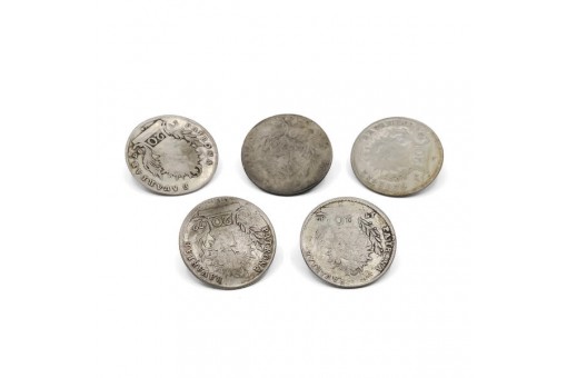 5 Silberknöpfe original Münzen 20 Kreuzer Patrona Bavariae Tracht 17243