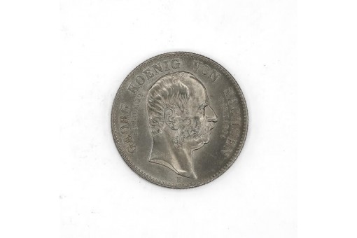 Silbermünze 2 Mark Kaiserreich Georg König von Sachsen 1904 E Jäger 132