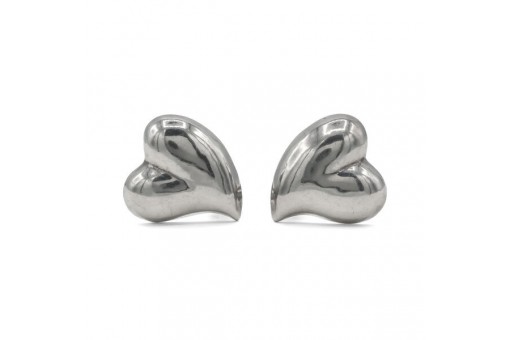 Ohrclips Ohrringe in Herzform aus 925er Silber Sterling Clip Damen