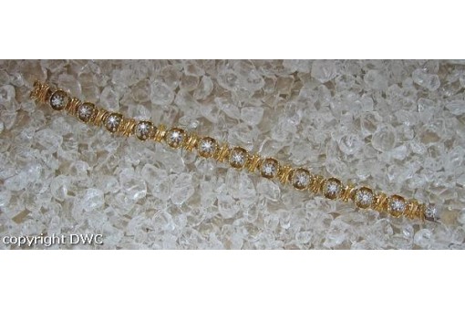 Armband mit Diamanten Brillanten Diamant Brillant 18 Kt. 750 Gold 19 cm 