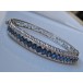 Armreif Armband mit Diamanten Brillanten 8 Kt Weiß gold Safir Saphir fein!