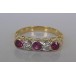 Ring mit Diamanten Brillanten Rubin Rubine in aus 14 Kt 585 er Gold 59 RAR!