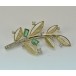 Ansteck Nadel Brosche Smaragd Emerald Diamanten 750 18 kt Gold 