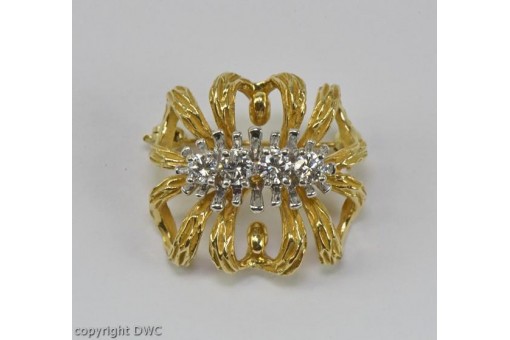 Brosche Nadel mit Brillant Diamant in Gold Brillanten Brilliant 750 18 Kt fein!