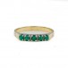 Ring mit 5 Smaragden emerald in 14 Kt. 585 Gold Gr. 57