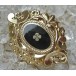 Ansteck Nadel Brosche mit Onyx in 14 585 Gold Antik Biedermeier Broschen 