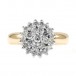 Ring mit 25 Brillanten Diamanten 1,0 ct. in 14 Kt. 585 er Gold Damen 57 RAR!