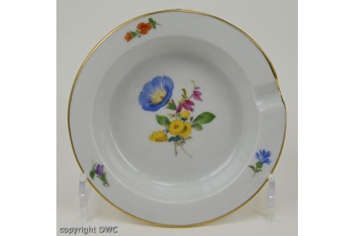 Original Marke Meissen Aschenbecher Dekor Feldblume Goldrand Porzellan