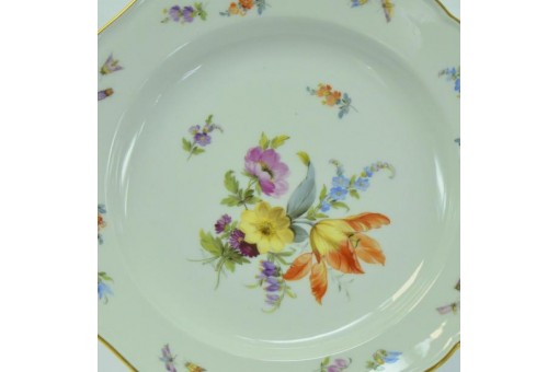 Speise teller original Marke MEISSEN Porzellan Blüten Insekten 1. Wahl  25 cm