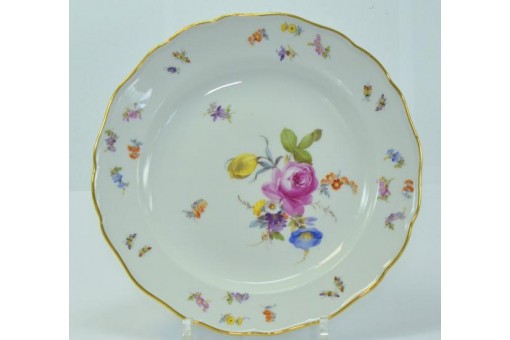 Speise Ess Teller original Marke MEISSEN Porzellan Insekten Blüten 1. Wahl 25 cm