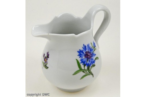 Milch kännchen Porzellan Giesser original Meissen Feldblumen Dekor Marke