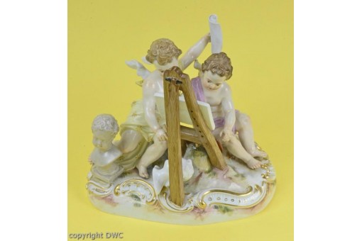 Porzellan Gruppe Figuren Meissen Allegorie der Künste Nr. 2462 Figur 1895 antik 