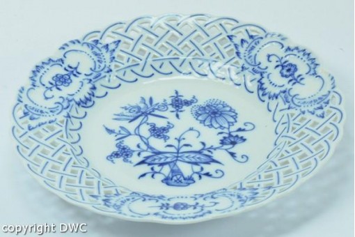 Dessertteller Teller Porzellan Marken original Meissen Zwiebelmuster Zier.