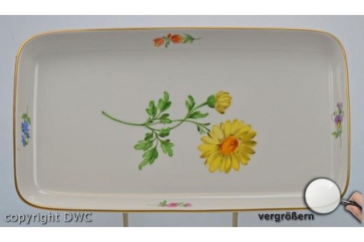 Anbietschale Marke original Meissen Porzellan Gelbe Blume Porzellan Schale .