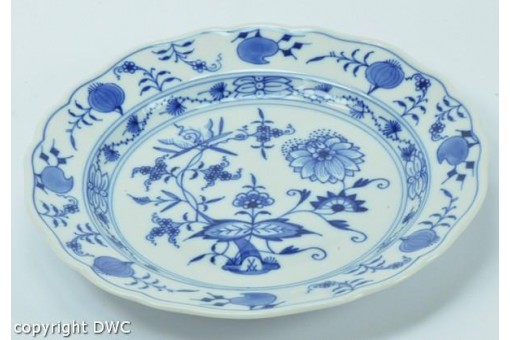 Dessertteller Teller Porzellan original Meissen Zwiebelmuster Design Nachtisch