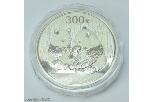 Coin Münze 300 Yuan China Panda Silber 1 Kg 2009 polierte Platte Auflage: 4000 