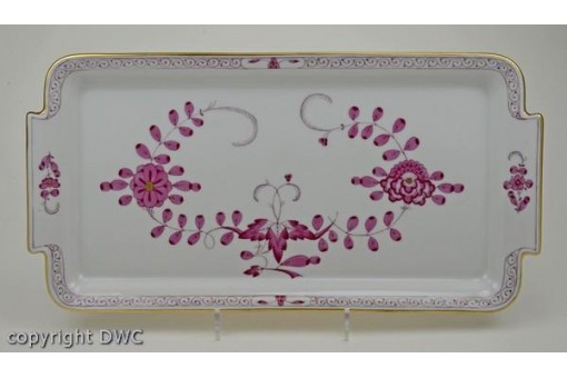 Kuchenplatte Marken Meissen Porzellan Platte Tablett indisch purpur Goldrand 