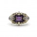 Ring mit Amethyst und Diamanten in 14 kt 585 Gold Diamond Damen Gr.53