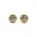 1 Paar Ohrringe Ohrstecker mit Brillanten Diamanten 0,20 ct. in 18 Kt. 750 Gold 