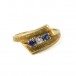 Ring mit Saphir Saphire Brillant Brillanten Safir in 14 Kt. 585 er Gold 51 Edel!