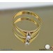 Ring mit Brillanten Brillant Diamant Diamanten in Gold 14 Kt 585 er 54 