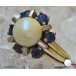 Ring mit Safir Saphir Perle Perlen in aus  14 Kt. 585 er Gold 52 Ringe top