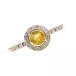 Ring mit Opal und Diamanten 0,20 ct. in 9 Kt. 375 er Gold Grösse 60 top!