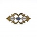 Brosche Nadel mit Safir Saphir in 8 Kt. 333 Gold brooch