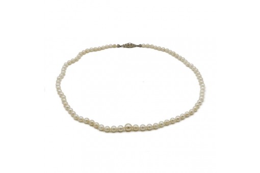 Perlenkette Collier Kette mit Perlen in 585 14 kt Gelbgold Verschluß Lä.51 cm