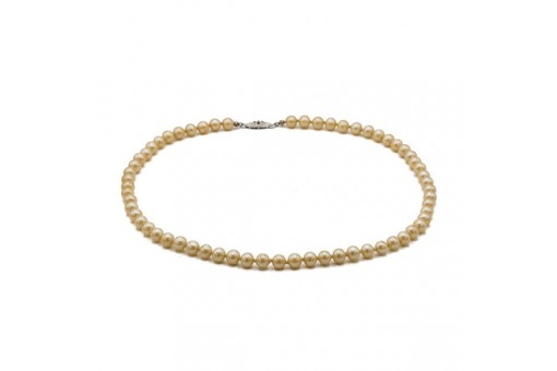 Collier Halskette mit Perlen perl pearl in 800 Silberverschluß Länge 49 cm